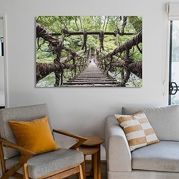 絵画 インテリア　絵　 額付き (黒）油絵　uF6-062803　橋のある風景 絵画 インテリア 絵 額付き (黒）油絵 uF6-062803 橋のある風景